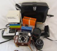 Various camera equipment - Pentax auto focus 35 mm, Miranda lens,