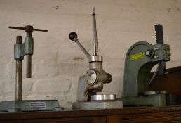 Warco No1 watchmakers press and two other similar tools