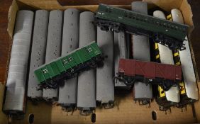 Various unboxed OO gauge carriages including Tri-Ang