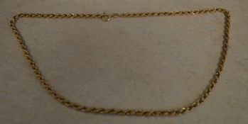 9ct gold rope chain, total approx weight 5.