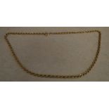 9ct gold rope chain, total approx weight 5.
