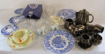 Various ceramics and glassware inc Spode, Alfred Meakin,
