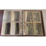 Postcard album containing various postcards inc Military,