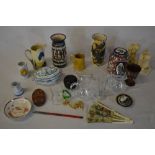 Various ceramics and glass