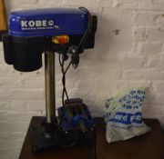 Kobe bench pillar drill and small vice