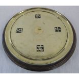 End of a brass Chinese shell case made into a tray/stand D 32 cm
