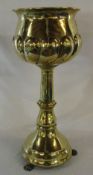 Large early 20th century English Arts & Crafts polished brass jardiniere,