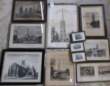 Various Lincolnshire related etchings and prints