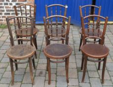 6 bentwood chairs