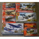 Approx 7 Airfix 1:72 model kits including Messerschmitt Me262a Dogfight Doubles