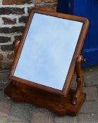 Victorian mahogany toilet mirror