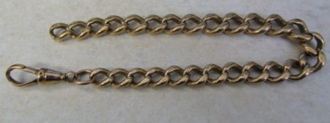 9ct gold fob/watch chain L 21 cm weight 26.