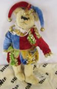 Steiner limited edition jester teddy bear 'Eulenspiegel' no 37/100 with cloth bag H 36 cm