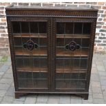 Display cabinet with leaded glass panels
