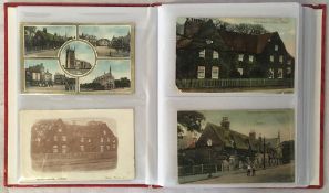 Album of approximately 48 Lincolnshire postcards mostly of Alford