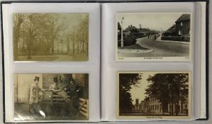 Album of approximately 38 old postcards of Brigg & Barton On Humber