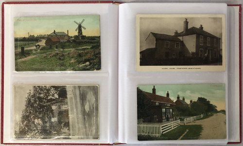 Album of approximately 46 old postcards of Trusthorpe, Markby, Maltby le Marsh, Theddlethorpe,