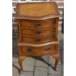 Small reproduction Queen Anne cabinet on cabriole legs
