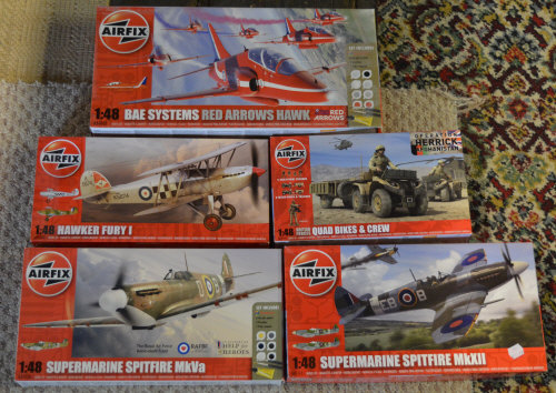 Approx 5 Airfix 1:48 model kits including British Forces Quad Bikes & Crew etc