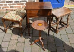 Small cabinet on legs, stool,