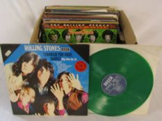 Various 33 rpm LP's inc Rolling Stones limited edition green vinyl - through the past darkly,