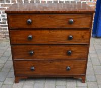 Late Georgian/early Victorian mahogany chest of drawers