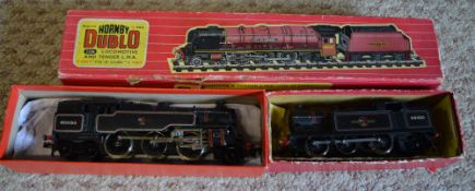 Hornby Dublo 2226 boxed locomotive and tender and 2 other locomotives (all tatty boxes)