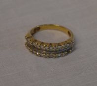 10kt gold diamond ring,