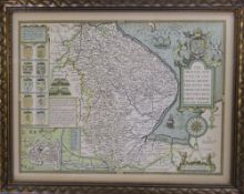 Framed 2 sided Lincolnshire map 60.