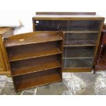 Glass fronted bookcase & one other