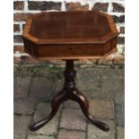 Georgian style sewing table on a tripod stand