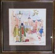 Watercolour 'Corn Exchange, Grimsby' by Colin Carr signed and date 81 29.5 cm x 29.