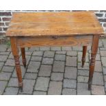 Victorian side pine table