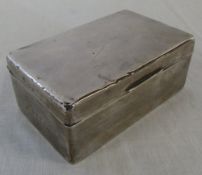 Silver cigarette box Birmingham 1923