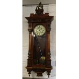 Large Vienna regulator wall clock height approx 123 cm