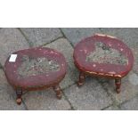 2 small Victorian footstools