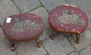 2 small Victorian footstools