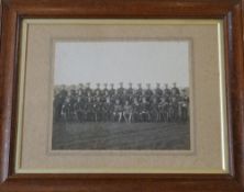 Framed Lincolnshire Yeomanry regiment photograph,