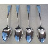 4 Georgian silver teaspoons London 1810 weight 1.
