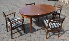 Dining table and four chairs