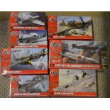 Approx 7 Airfix 1:72 model kits including Fairey Battle and Blohm & Voss Bv141