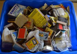 Large quantity of match boxes and covers