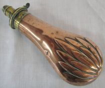 Sykes copper & brass powder flask