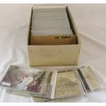 Box of various UK topographical postcards