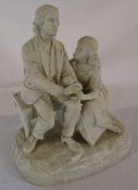 Copeland parian figure group - The Blind Boy by C Lawson 1867 H 33 cm L 28 cm