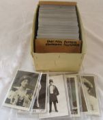 Box of early 1900's actresses and Edwardian postcards