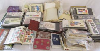 Various stamps, FDC's, coins,