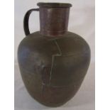 Large 19th century continental copper pitcher possibly for cream,