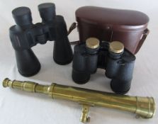 2 pairs of binoculars - Carl Zeiss Jena Dekarem 10 x 50 and LB50x70 dust proof GG:1060 wide angle