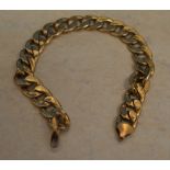 9ct gold curb bracelet, approx weight 9.